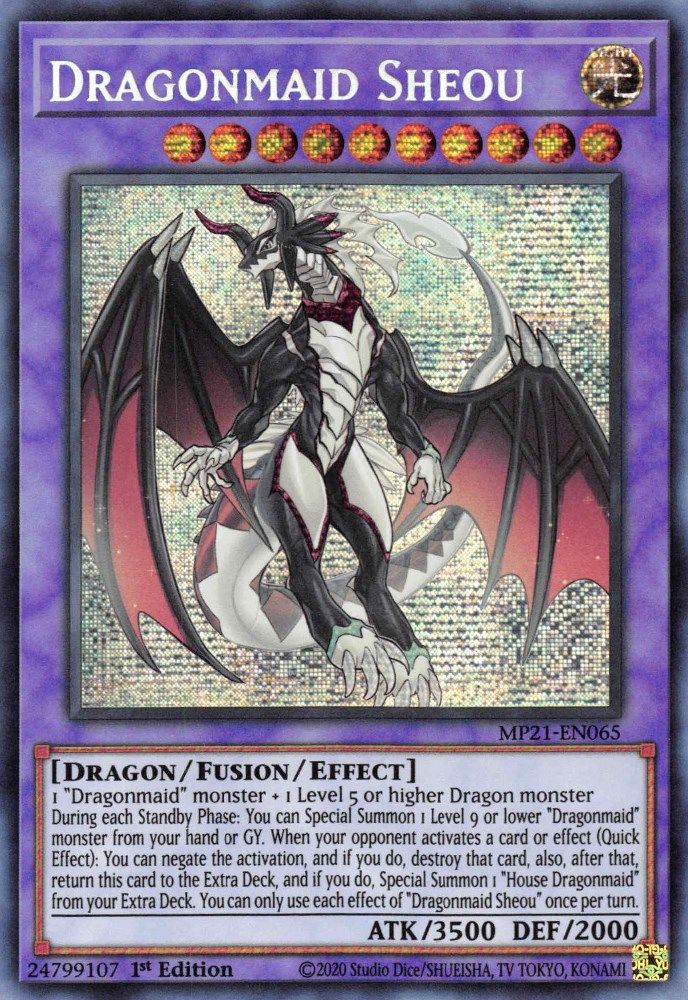 Dragonmaid Sheou - (MP21-EN065) - Prismatic Secret Rare 1st Edition