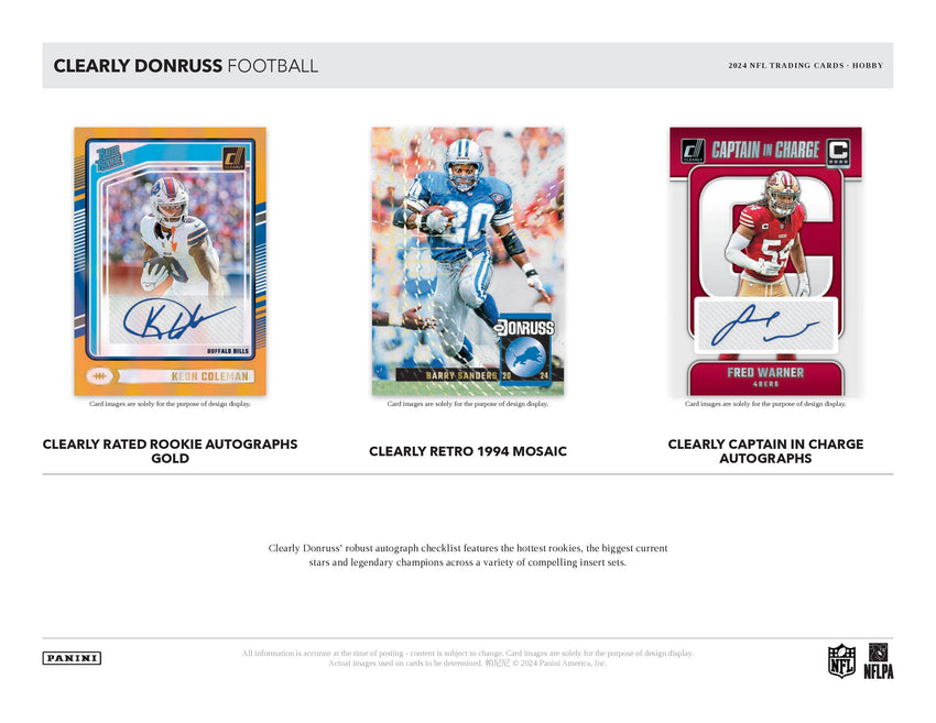 2024 Panini Clearly Donruss Football Hobby Box