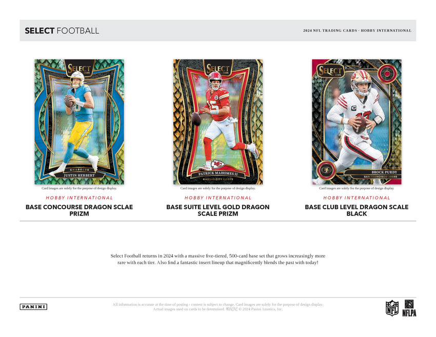 2024 Panini Select Football Hobby International Box