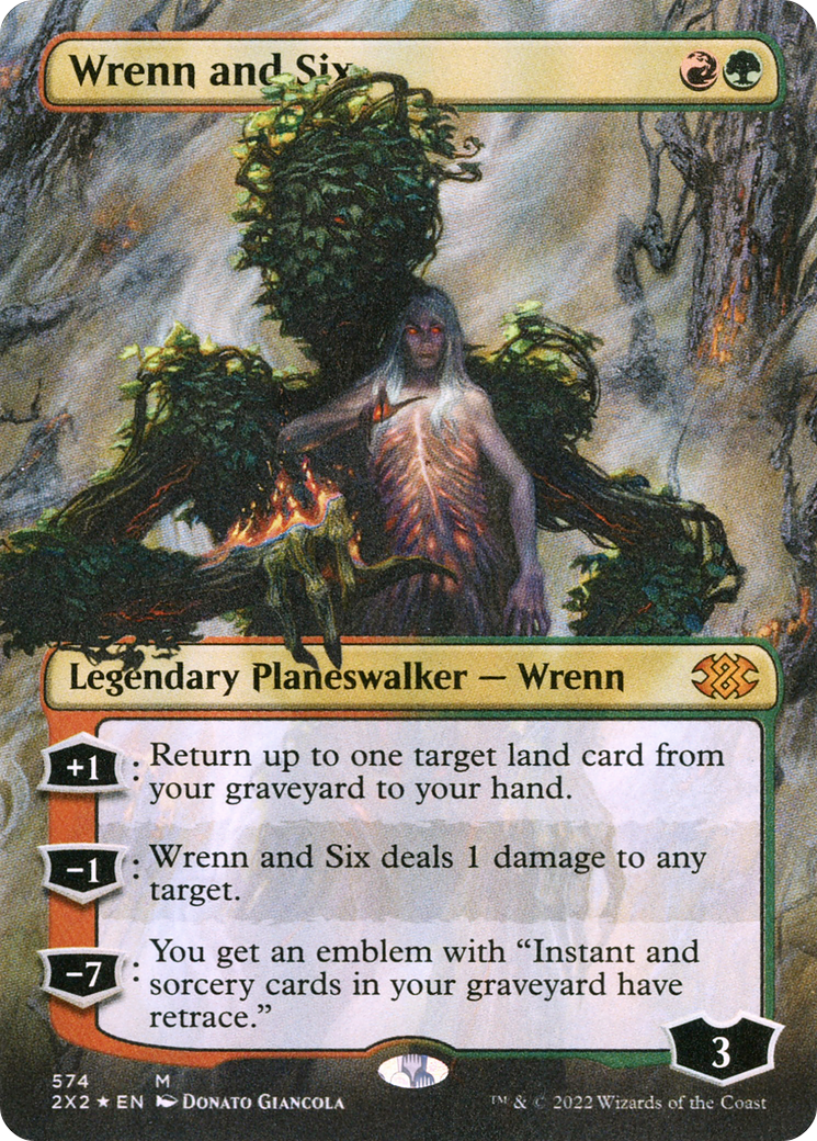 [FOIL] Wrenn and Six (Textured Foil) #574 - MYTHIC 2X2 - Double Masters 2022   (Borderless)