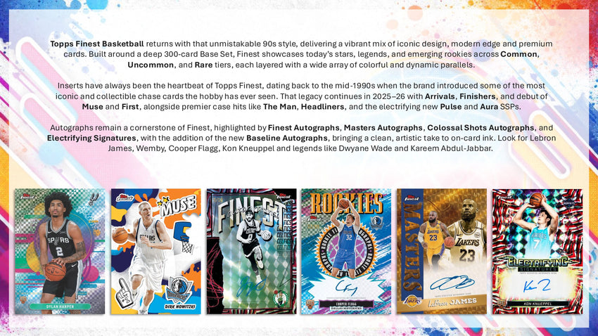 2025-26 Topps Finest Basketball Hobby Pack (Pre Order)