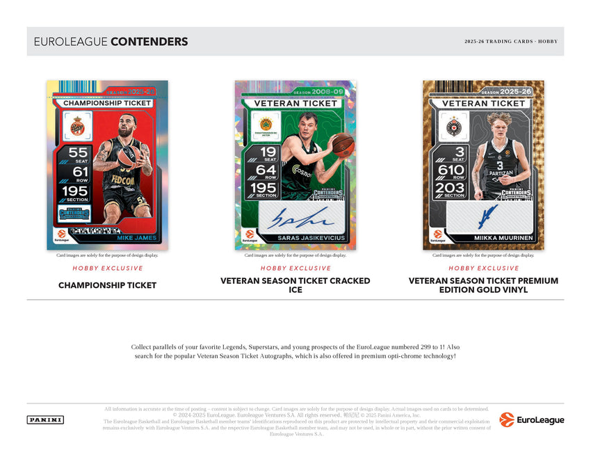 2025-26 Panini Contenders EuroLeague Basketball Hobby Box