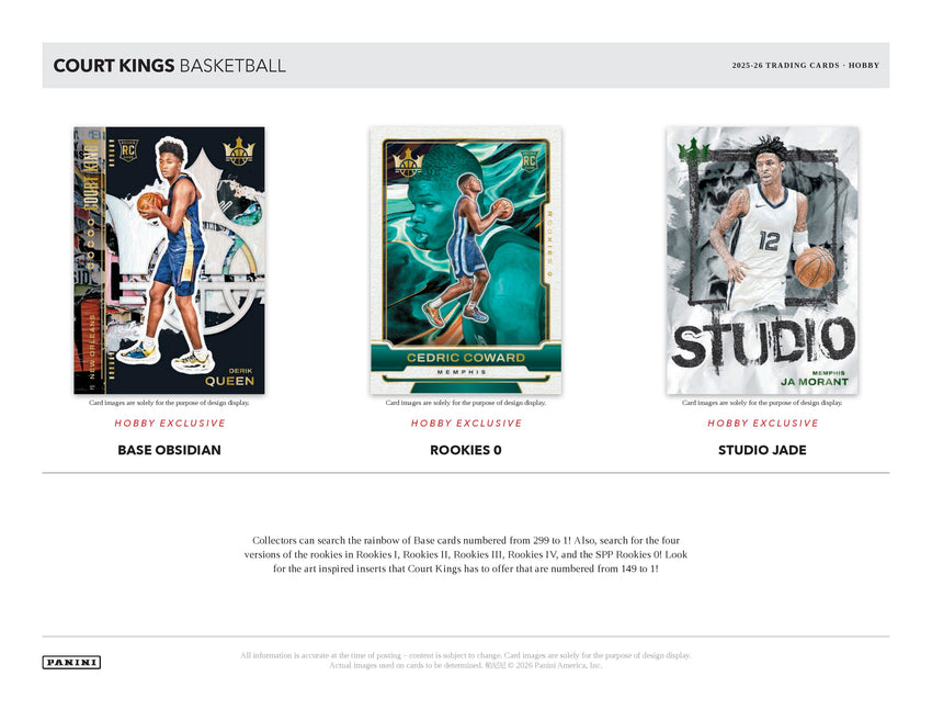 2025-26 Panini Court Kings Basketball Hobby Box (Pre Order)