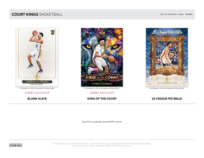 2025-26 Panini Court Kings Basketball Hobby Box (Pre Order)