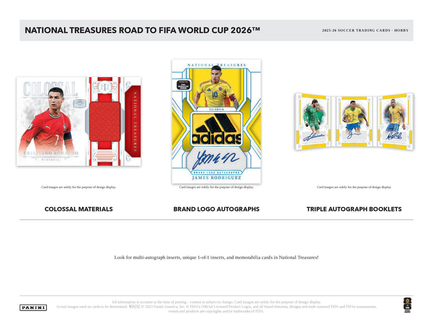 2025-26 Panini National Treasures Road to FIFA World Cup Soccer Hobby Box (Pre Order)