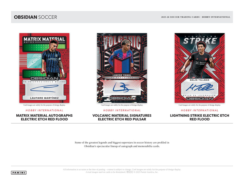 2025-26 Panini Obsidian Soccer Hobby International Box (Pre Order)