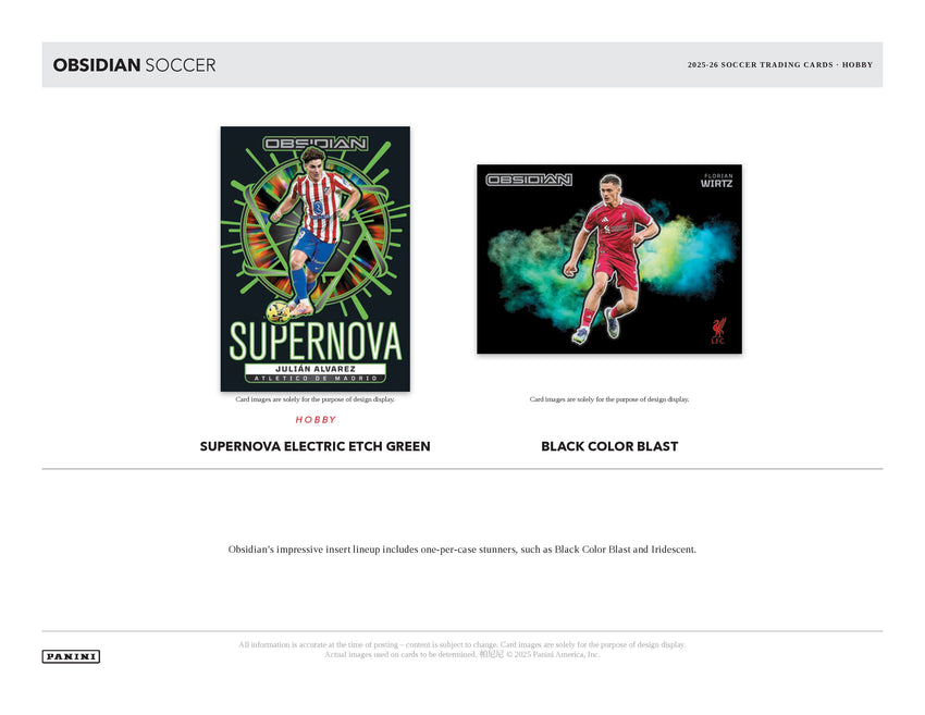 2025-26 Panini Obsidian Soccer Hobby Box (Pre Order)