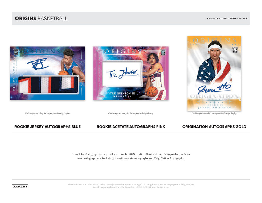 2025-26 Panini Origins Basketball Hobby Box (Pre Order)