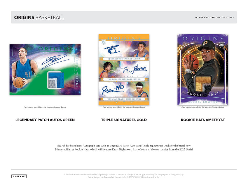 2025-26 Panini Origins Basketball Hobby Box (Pre Order)
