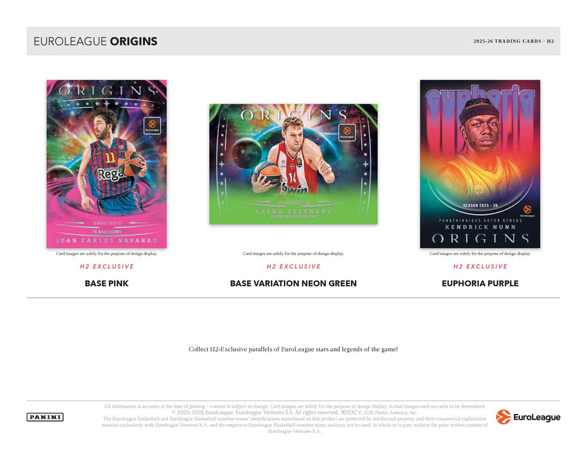 2025-26 Panini Origins H2 EuroLeague Basketball Box (Pre Order)