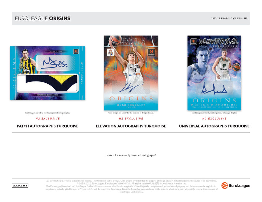 2025-26 Panini Origins H2 EuroLeague Basketball Box (Pre Order)