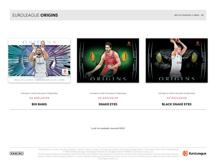 2025-26 Panini Origins H2 EuroLeague Basketball Box (Pre Order)
