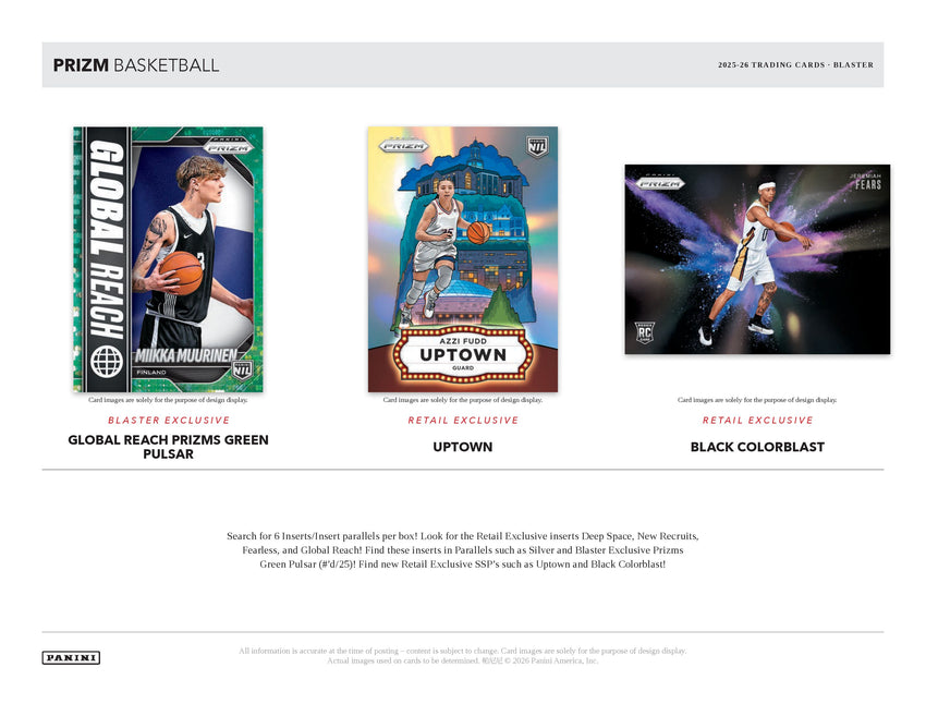 2025-26 Panini Prizm Basketball Blaster Box (Pre Order)