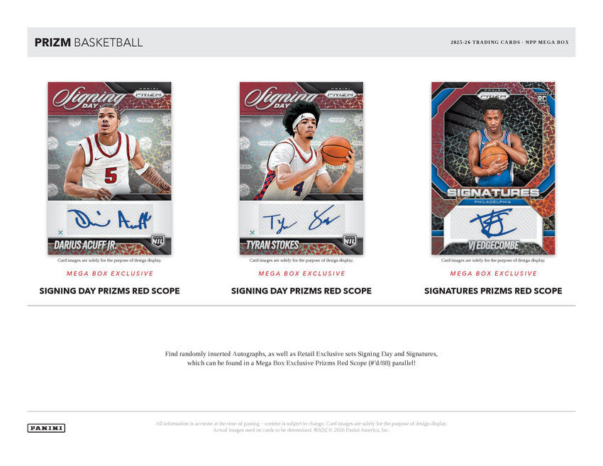 2025-26 Panini Prizm Basketball Mega Box (Pre Order)