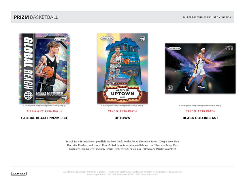 2025-26 Panini Prizm Basketball Mega Box (Pre Order)