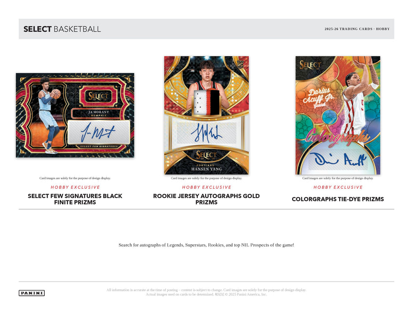 2025-26 Panini Select Basketball Hobby Box (Pre Order)-Cherry Collectables