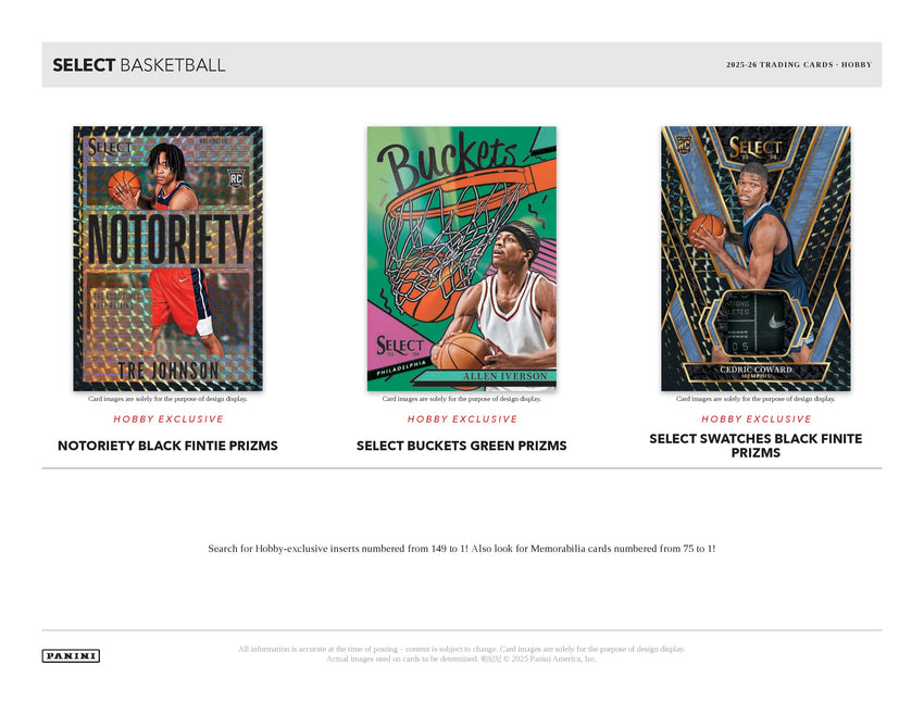 2025-26 Panini Select Basketball Hobby Box (Pre Order)-Cherry Collectables