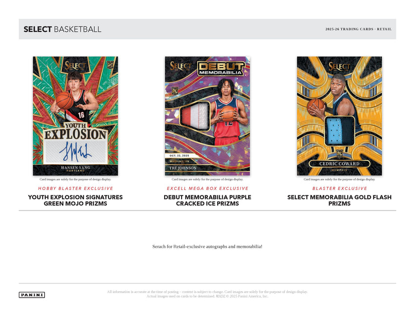 2025-26 Panini Select Basketball Mega Box (Pre Order)