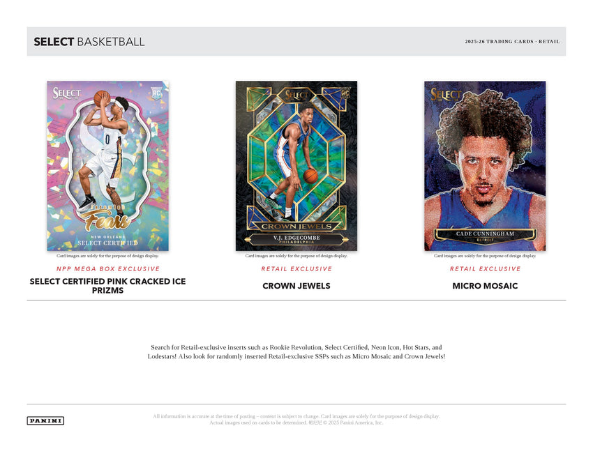 2025-26 Panini Select Basketball Mega Box (Pre Order)