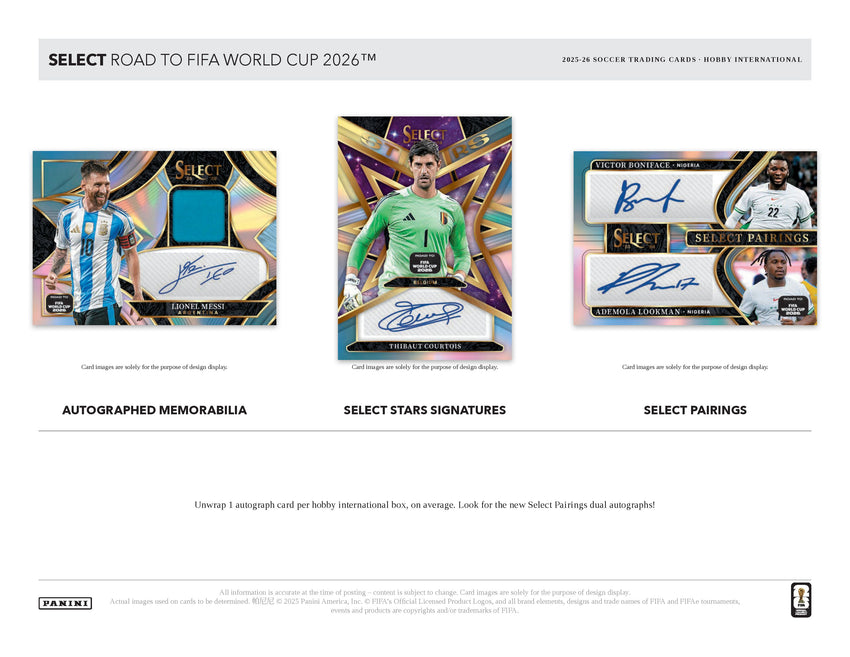 2025-26 Panini Select Road to FIFA World Cup Soccer Hobby International Box