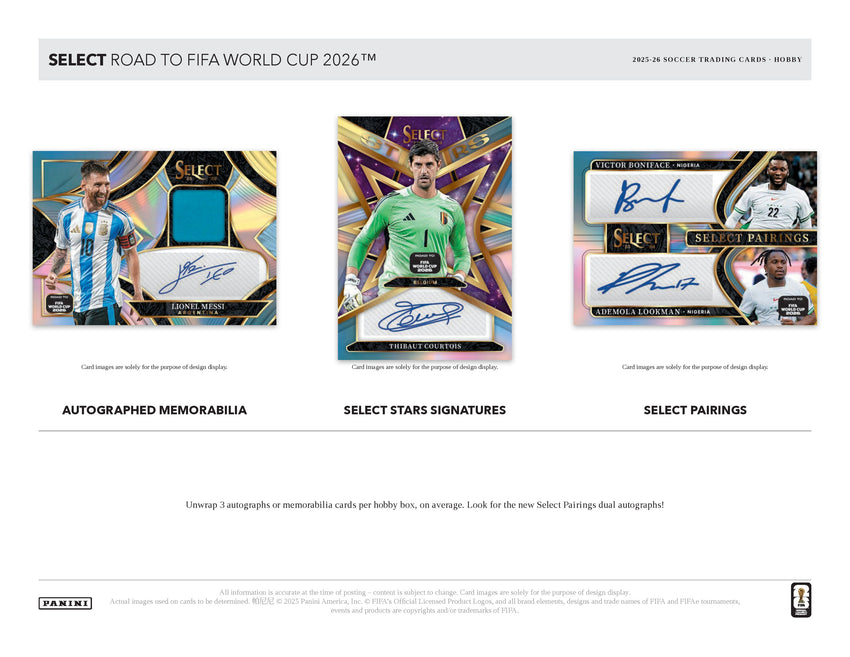 2025-26 Panini Select Road To FIFA World Cup 2026 Soccer Hobby Box (Pre Order)