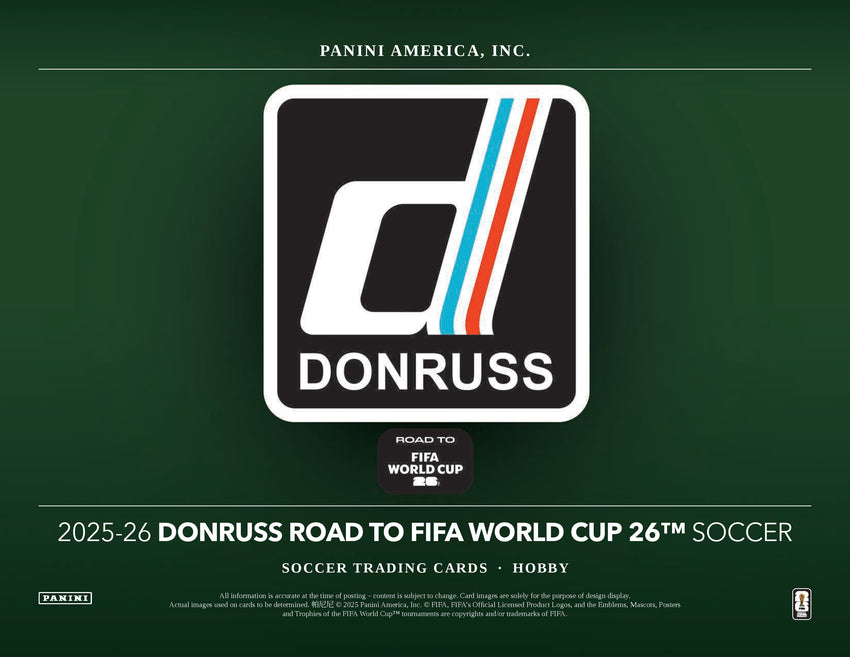 2025-26 Panini Donruss Road to World Cup Soccer Hobby Box (Pre Order)