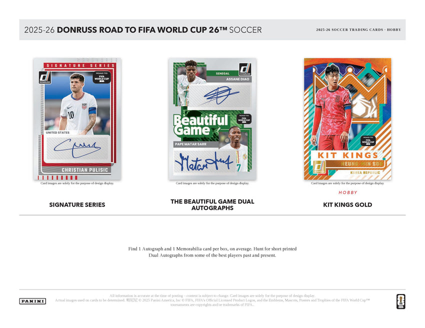2025-26 Panini Donruss Road to World Cup Soccer Hobby Box (Pre Order)