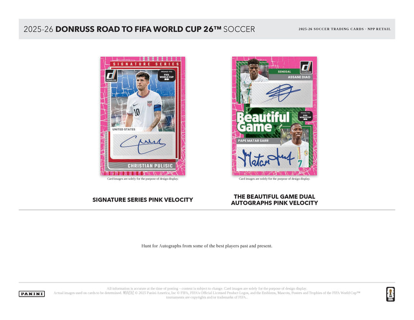 2025 Panini Donruss Road to World Cup Soccer Fat Pack (Pre Order)