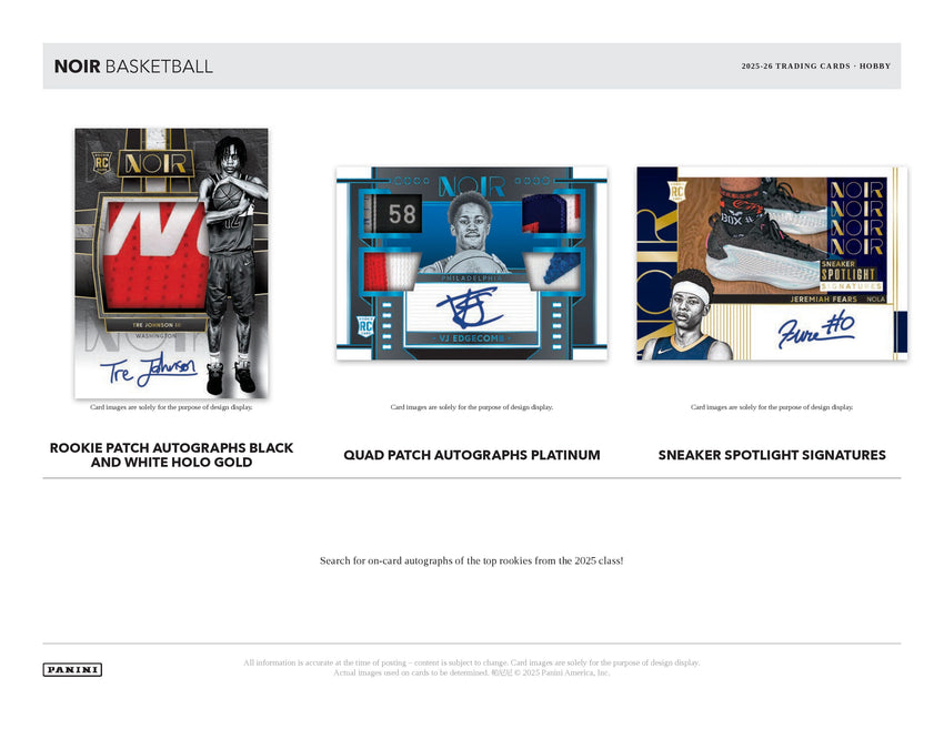 2025-26 Panini Noir Basketball Hobby Box (Pre Order)