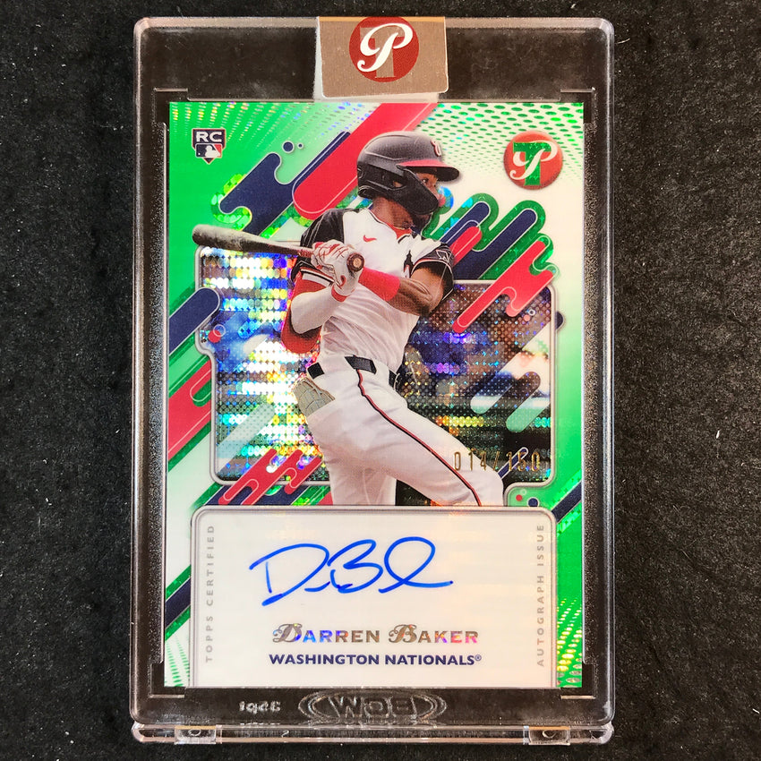 2025 Topps Pristine Baseball DARREN BAKER Pristine Rookie Auto Green 14/150