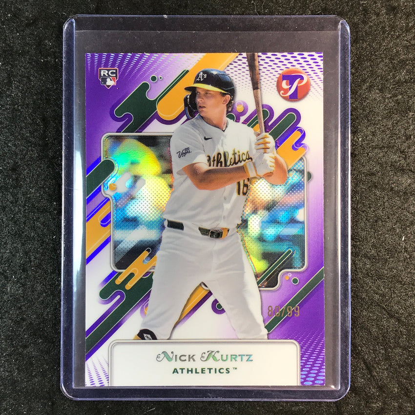 2025 Topps Pristine Baseball NICK KURTZ Rookie Base Purple 80/99 #94