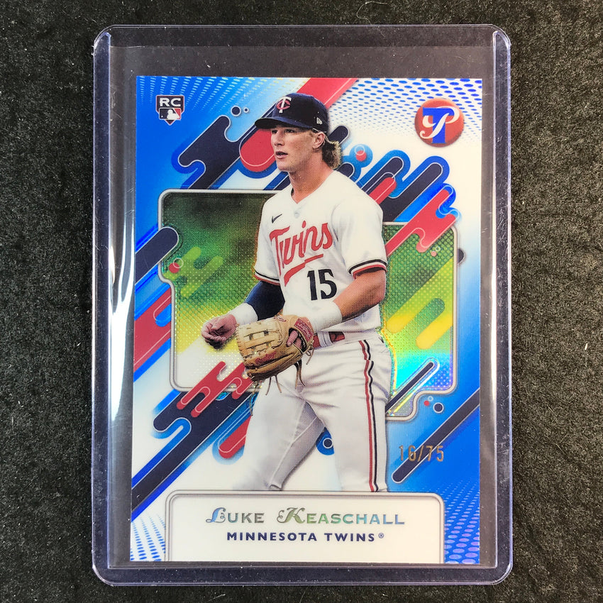 2025 Topps Pristine Baseball LUKE KEASCHALL Rookie Base Blue 16/75 #168