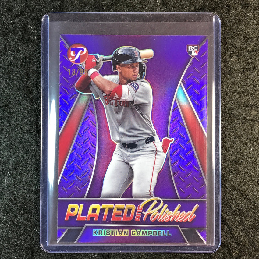 2025 Topps Pristine KRISTIAN CAMPBELL Plated and Polished Rookie Purple 18/99