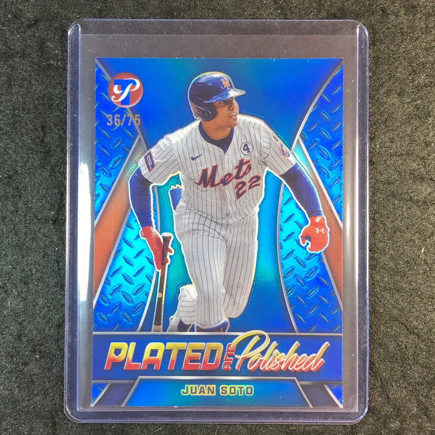 2025 Topps Pristine Baseball JUAN SOTO Plated and Polished Blue 36/75