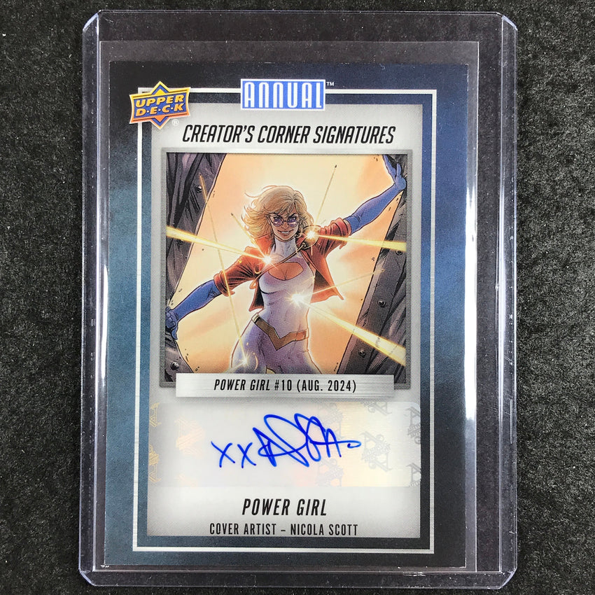 2023-24 DC Annual NICOLA SCOTT POWER GIRL Creator's Corner Signatures Auto #NS