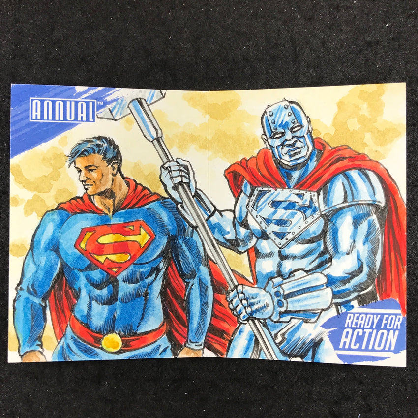 2023-24 DC Annual SUPERMAN & STEEL Ready For Action Sketch Booklet DAN VILORIA