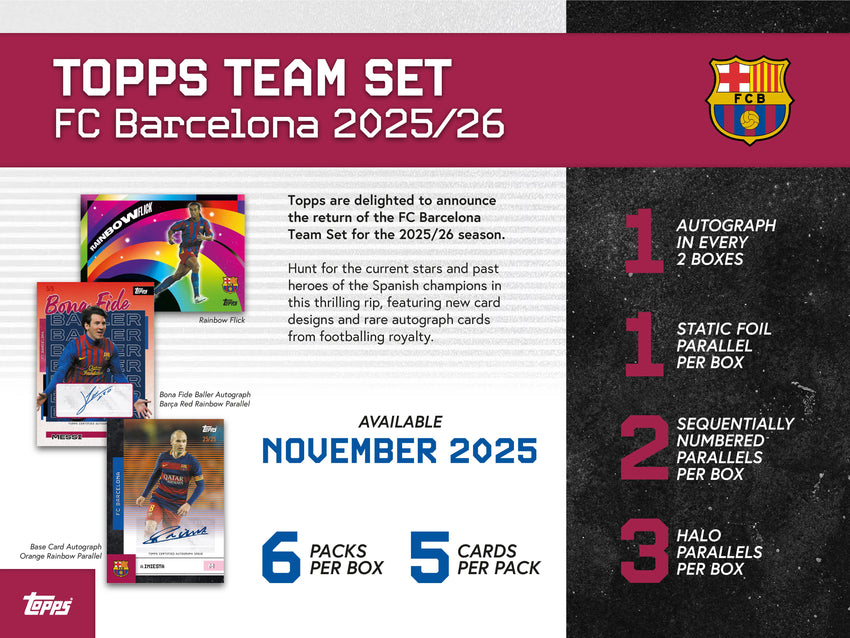 2025-26 Topps FC Barcelona Soccer Team Set