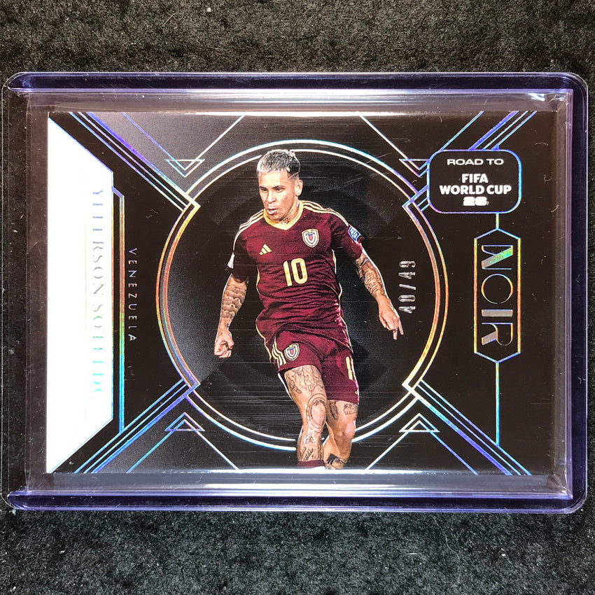 2025-26 Noir Road to FIFA World Cup YEFERSON SOTELDO Base Silver 40/49 #186