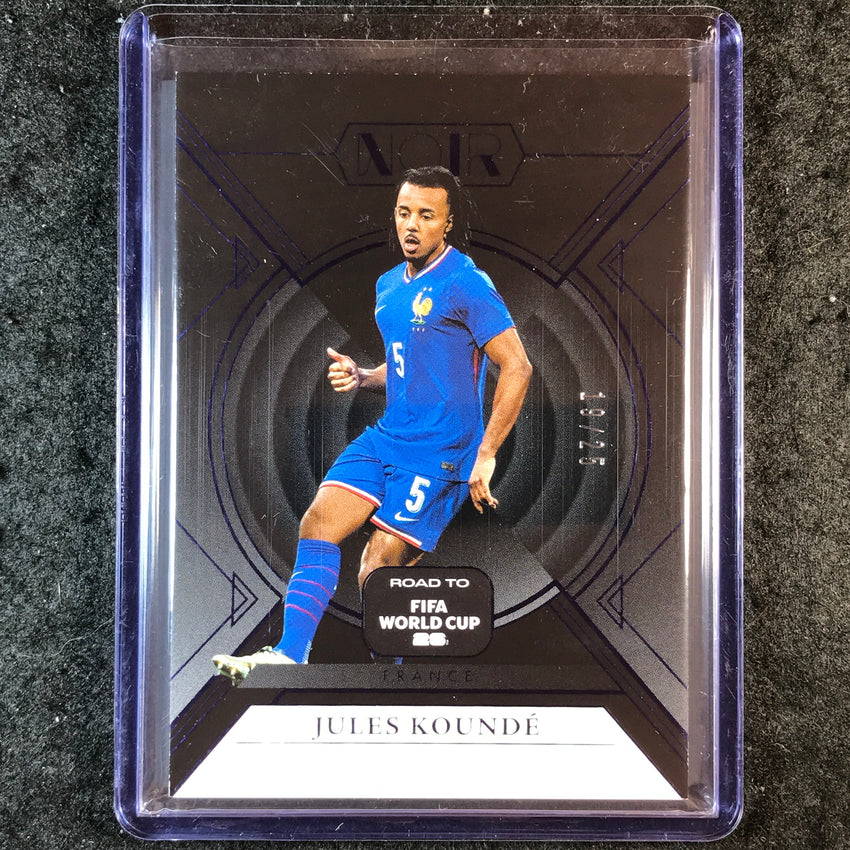 2025-26 Noir Road to FIFA World Cup JULES KOUNDE Base Sapphire 19/25 #31