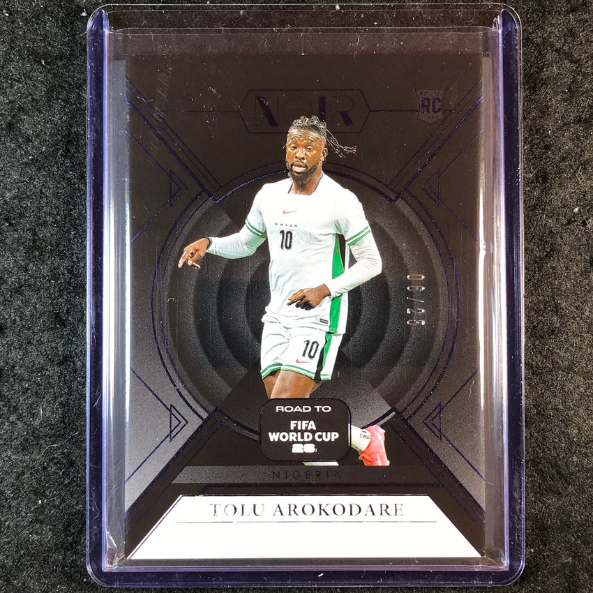 2025-26 Noir Road to FIFA World Cup TOLU AROKODARE Rookie Base Sapphire 6/25 #37