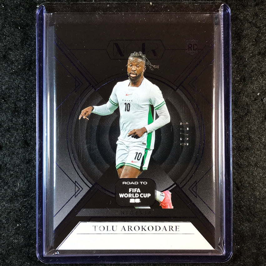 2025-26 Noir Road to World Cup TOLU AROKODARE Rookie Base Sapphire 17/25 #37