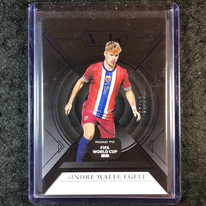 2025-26 Noir Road to World Cup SINDRE WALLE EGELI Rookie Base Sapphire 4/25 #66