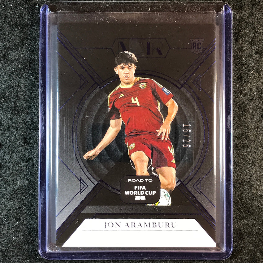 2025-26 Noir Road to FIFA World Cup JON ARAMBURU Rookie Base Sapphire 15/25 #85