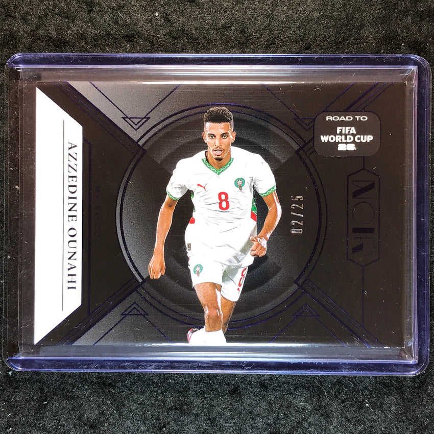 2025-26 Noir Road to FIFA World Cup AZZEDINE OUNAHI Base Sapphire 2/25 #122