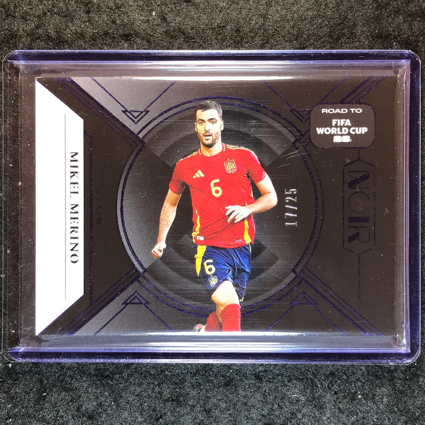 2025-26 Noir Road to FIFA World Cup MIKEL MERINO Base Sapphire 17/25 #159