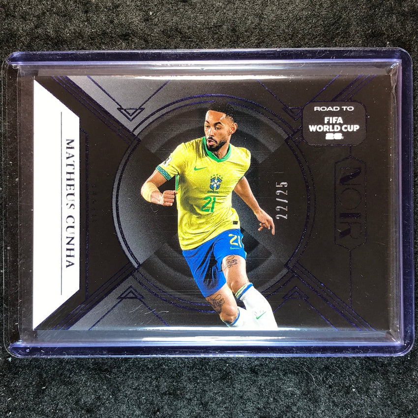 2025-26 Noir Road to FIFA World Cup MATHEUS CUNHA Base Sapphire 22/25 #168