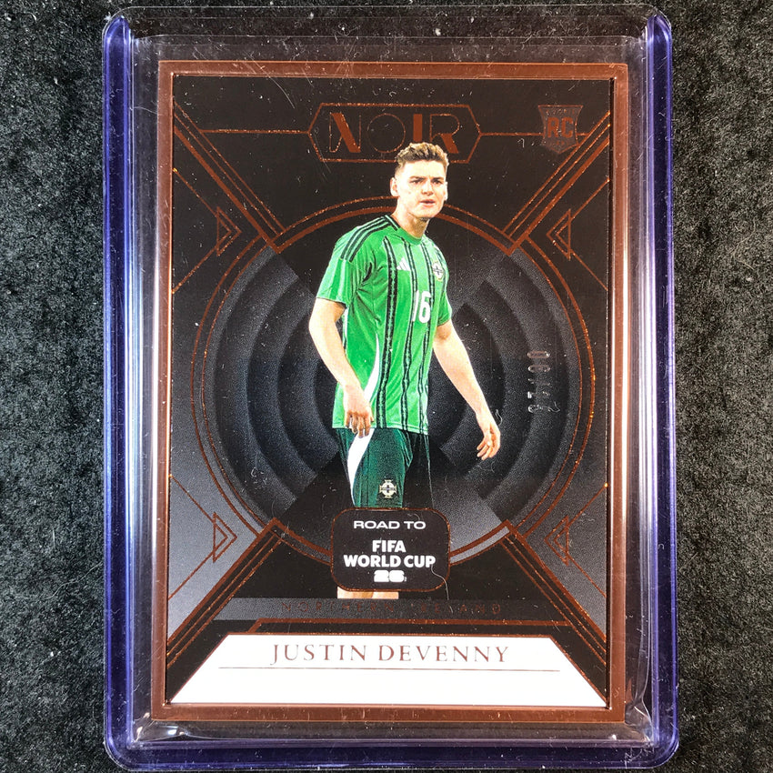 2025-26 Noir Road to World Cup JUSTIN DEVENNY Rookie Base Bronze Frame 6/25 #88
