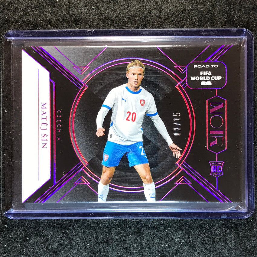 2025-26 Noir Road to FIFA World Cup MATEJ SIN Rookie Base Pink 2/15 #112
