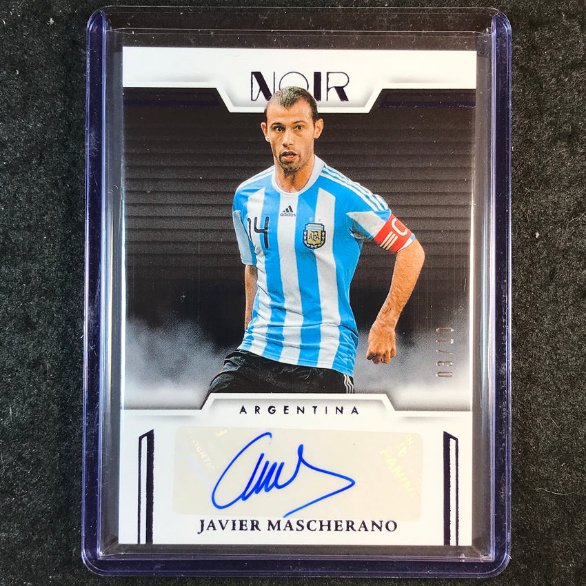 2025-26 Noir Road to FIFA World Cup JAVIER MASCHERANO Color Auto Blue 3/10