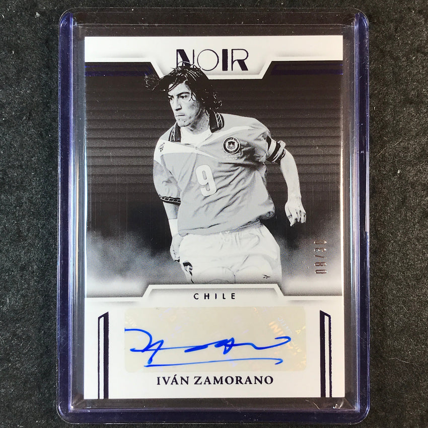 2025-26 Noir Road to FIFA World Cup IVAN ZAMORANO Black & White Auto Blue 8/30